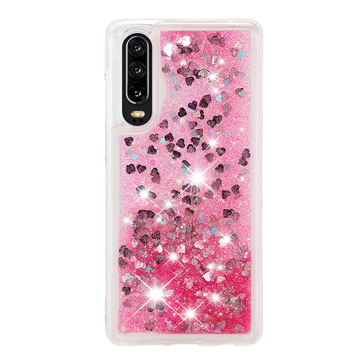 Dynamic Quicksand Shock-absorbing TPU Mobile Phone Cover Case for Huawei P30 - Pink-2
