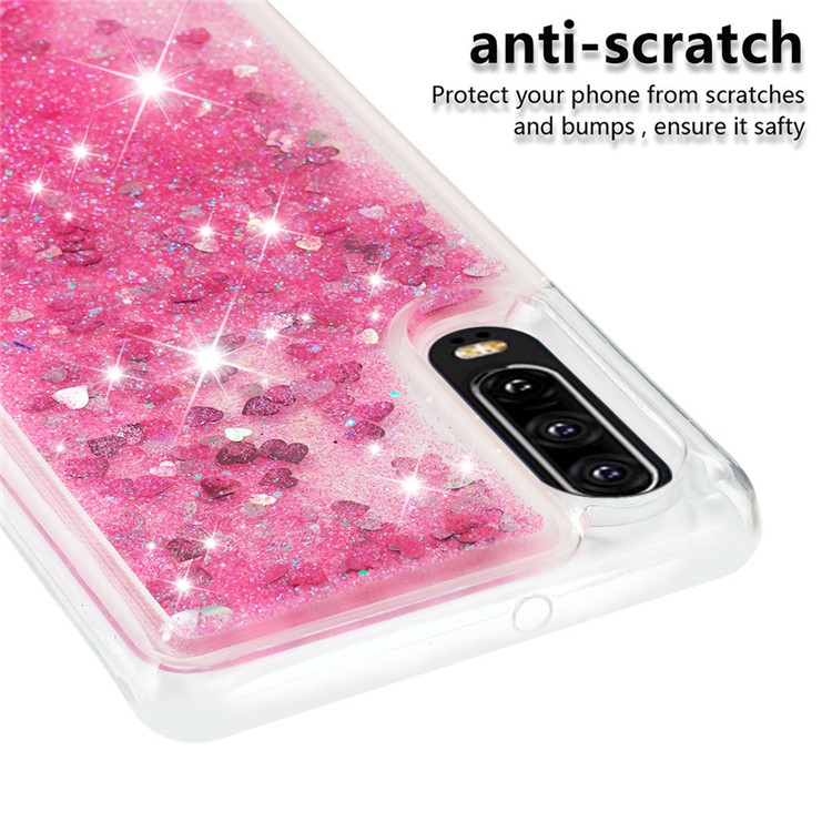 Dynamic Quicksand Shock-absorbing TPU Mobile Phone Cover Case for Huawei P30 - Pink-4