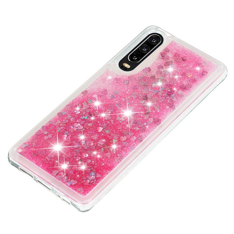 Dynamic Quicksand Shock-absorbing TPU Mobile Phone Cover Case for Huawei P30 - Pink-5