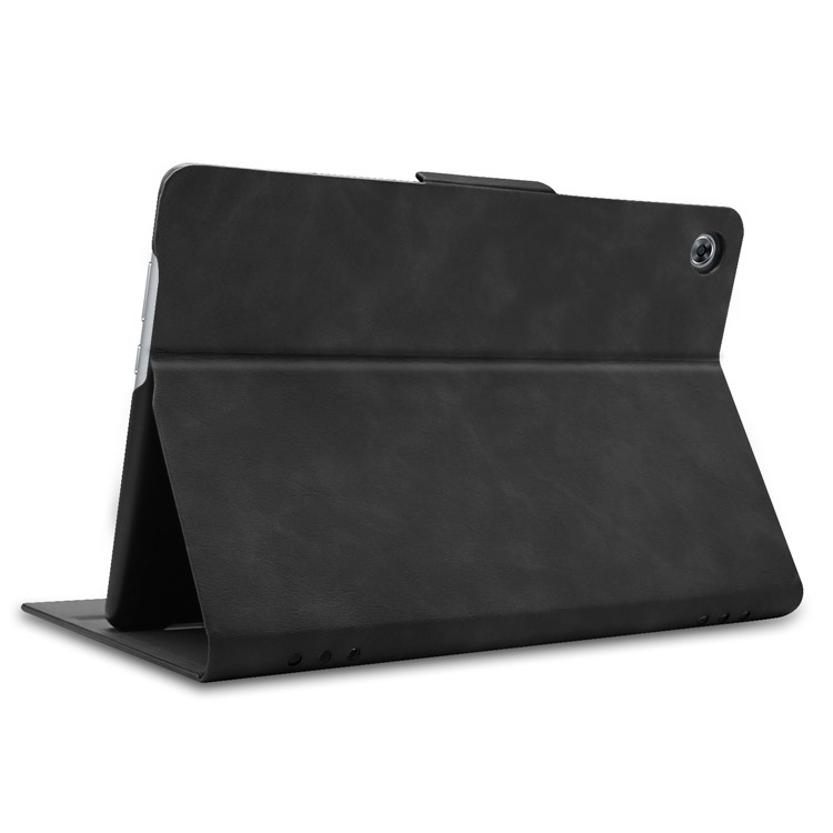 Textured Leather Stand Smart Tablet Cover for Huawei MediaPad M5 lite 10 - Black-6