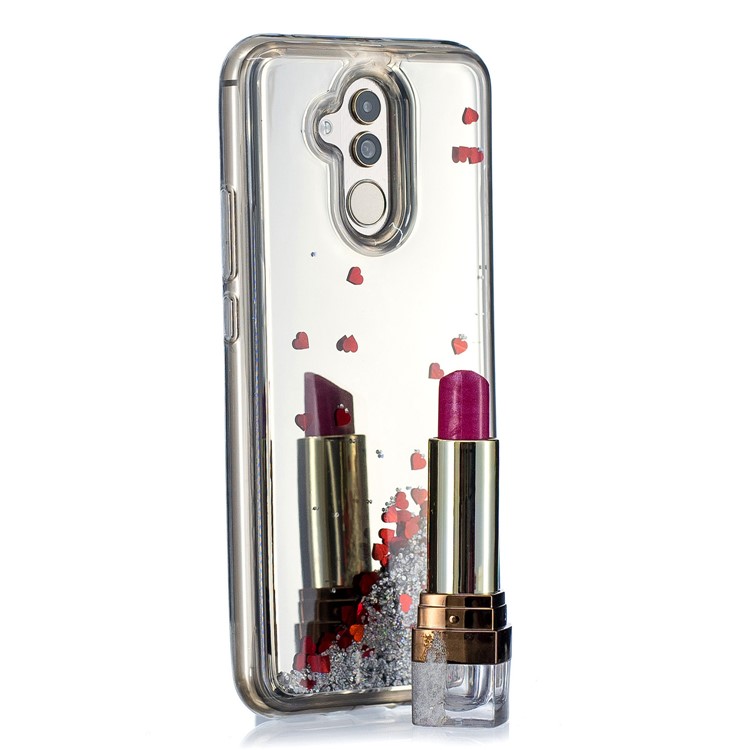 Glitter Dynamic Quicksand Mirror Surface TPU Back Phone Casing for Huawei Mate 20 Lite - Silver-6