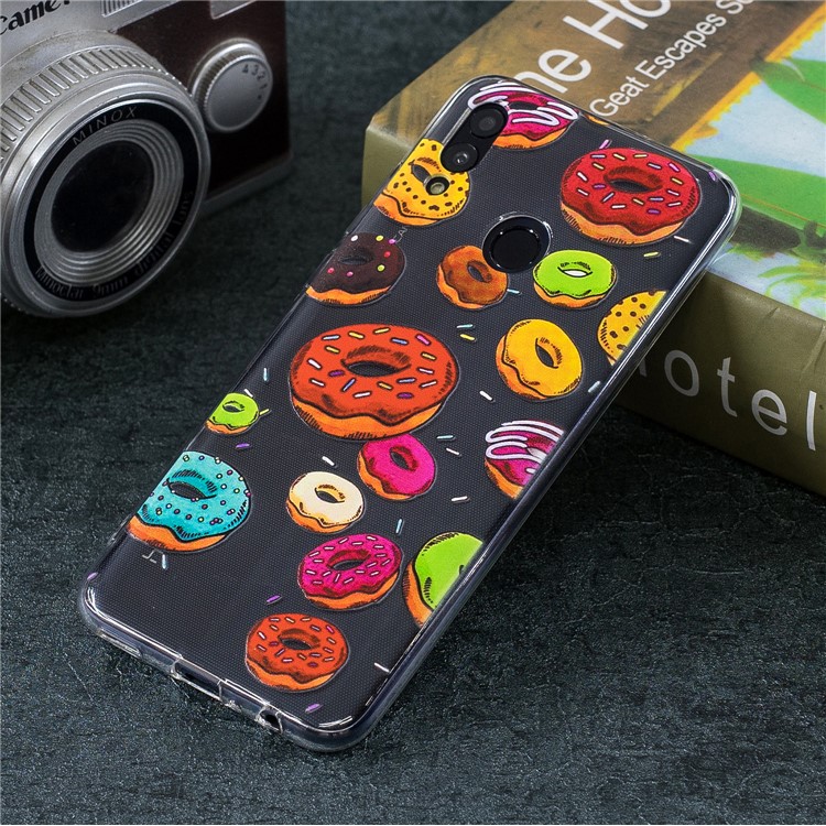 Impressão de Padrões TPU Soft TPU Mobile Cover For Huawei P Smart (2019) - Rosquinha