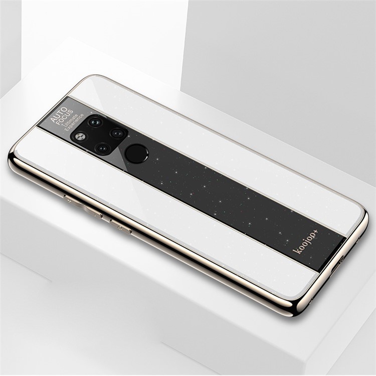 Electroplated PC + TPU Hybrid Case for Huawei Mate 20 X - White-1