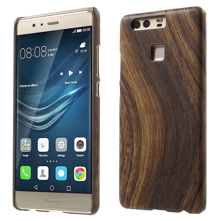 Wood Grain Leather Coated PC Case for Huawei P9-1