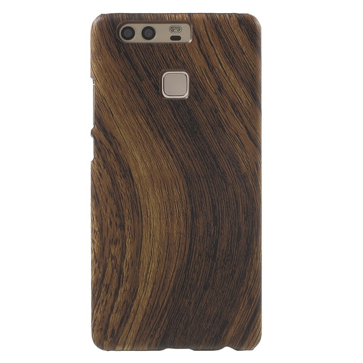 Wood Grain Leather Coated PC Case for Huawei P9-2
