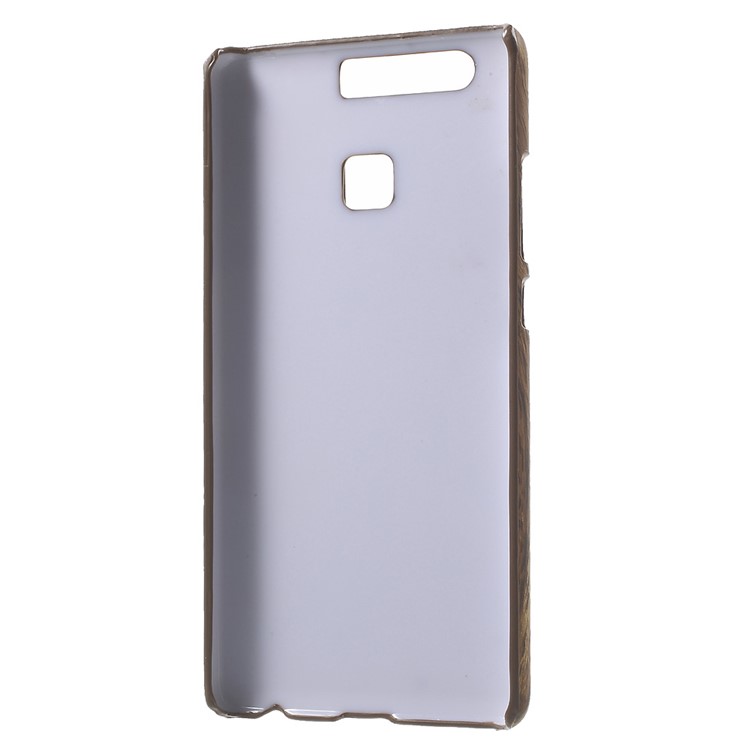 Wood Grain Leather Coated PC Case for Huawei P9-4