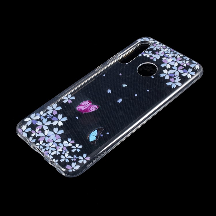 Estuche De TPU Para Impresión De Patrones Para Huawei P30 Lite / nova 4e - Mariposa Y Flor-2