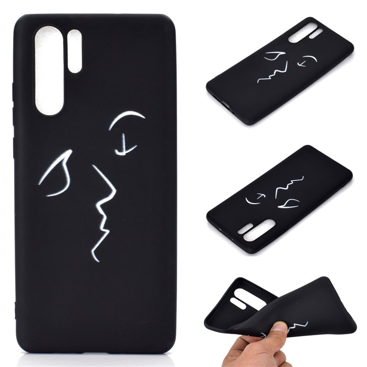 Pattern Printing Matte TPU Case for Huawei P30 Pro - Abstract Face-1