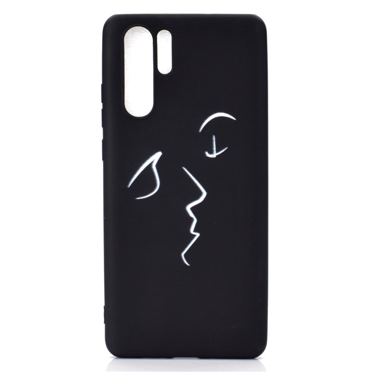 Pattern Printing Matte TPU Case for Huawei P30 Pro - Abstract Face-2
