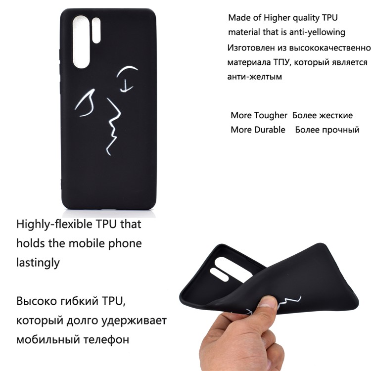 Pattern Printing Matte TPU Case for Huawei P30 Pro - Abstract Face-7