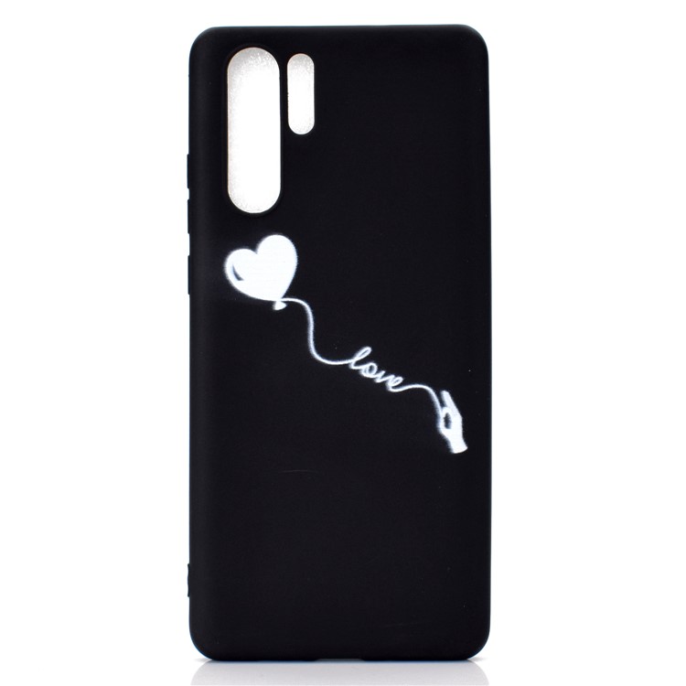 Étui En TPU Mat À Motifs Pour Huawei P30 Pro - Coeur Et Amour-2