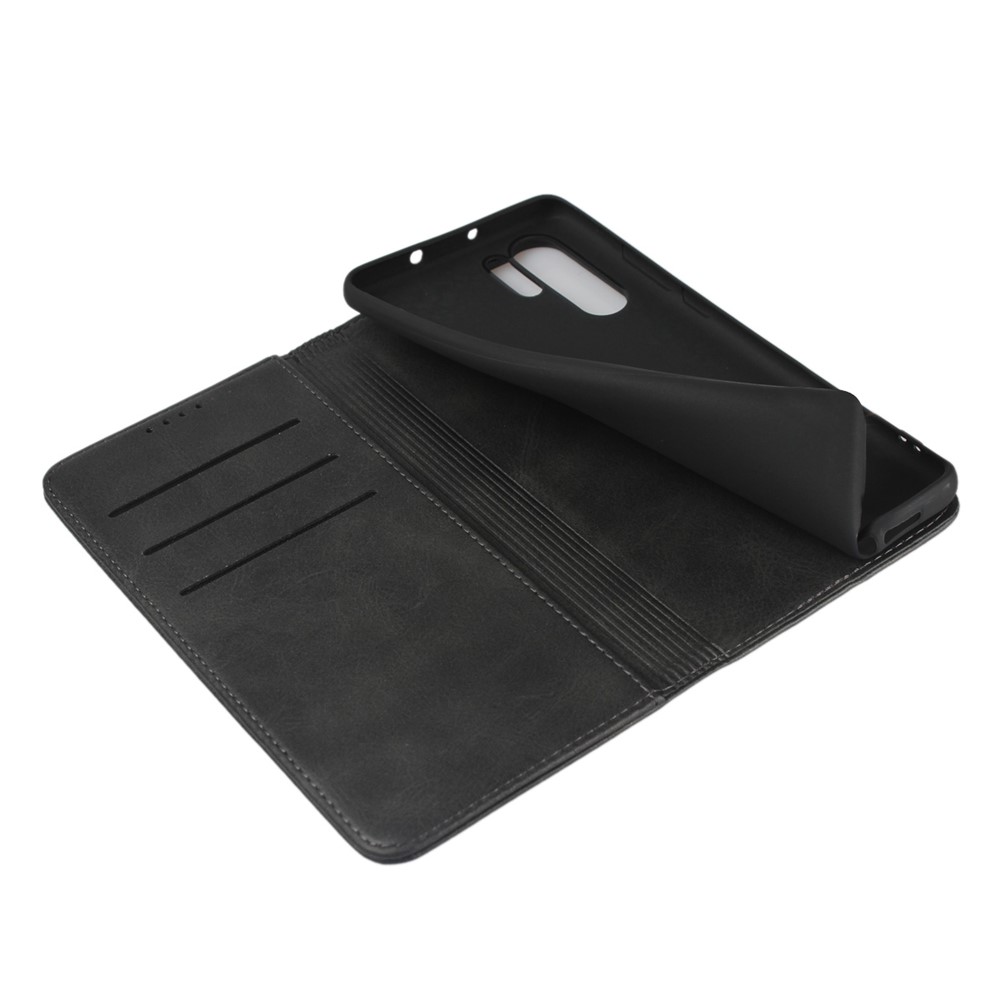 Auto-absorbed Leather Wallet Stand Case for Huawei P30 Pro - Black-6