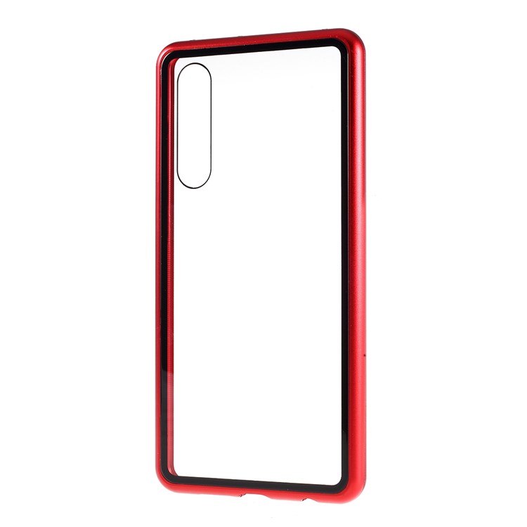 Magnetic Attraction Tempered Glass Phone Casing for Huawei P30 - Red-3