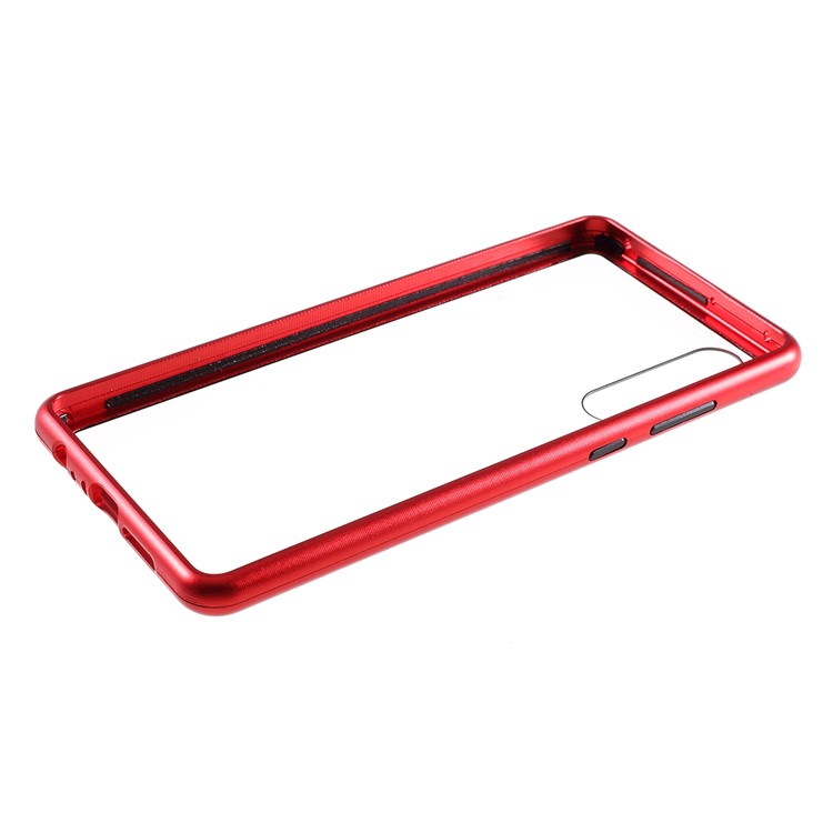 Magnetic Attraction Tempered Glass Phone Casing for Huawei P30 - Red-6