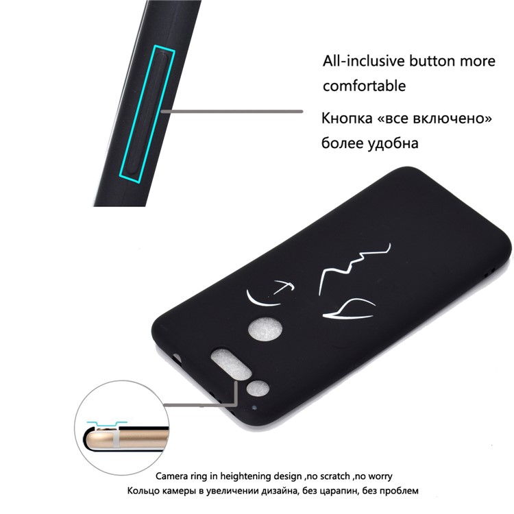 Matte Pattern Printing TPU Cell Phone Case Accessory for Huawei Honor View 20/V20 - Abstract Face-7