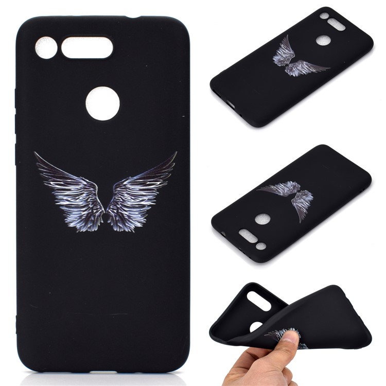 Motif Mate Impression TPU Téléphone Portable Accessoire Pour Huawei Honneur Vue 20 / V20 - Ailes-1