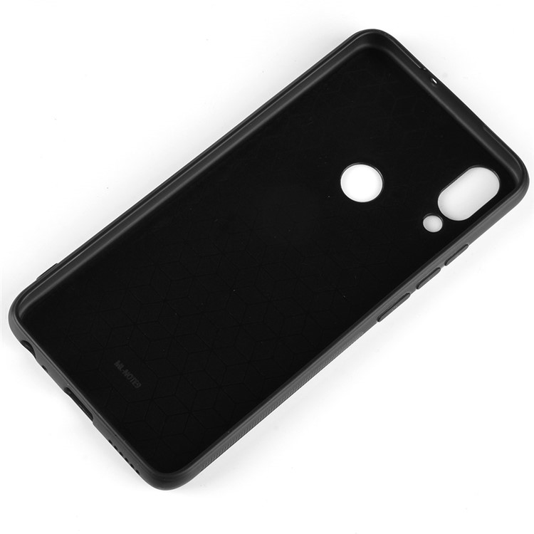 Bi-color Splicing PU Leather Coated PC TPU Hybrid Case Cover for Meizu Note9 - Black-4