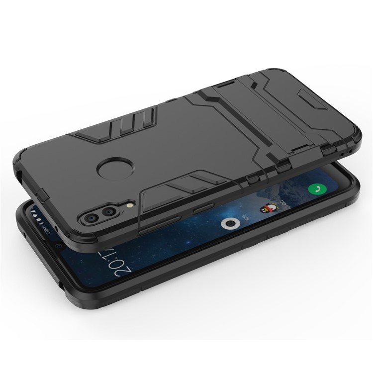 Plastic + TPU Hybrid Case with Kickstand for Huawei Y7 (2019) - Black-5