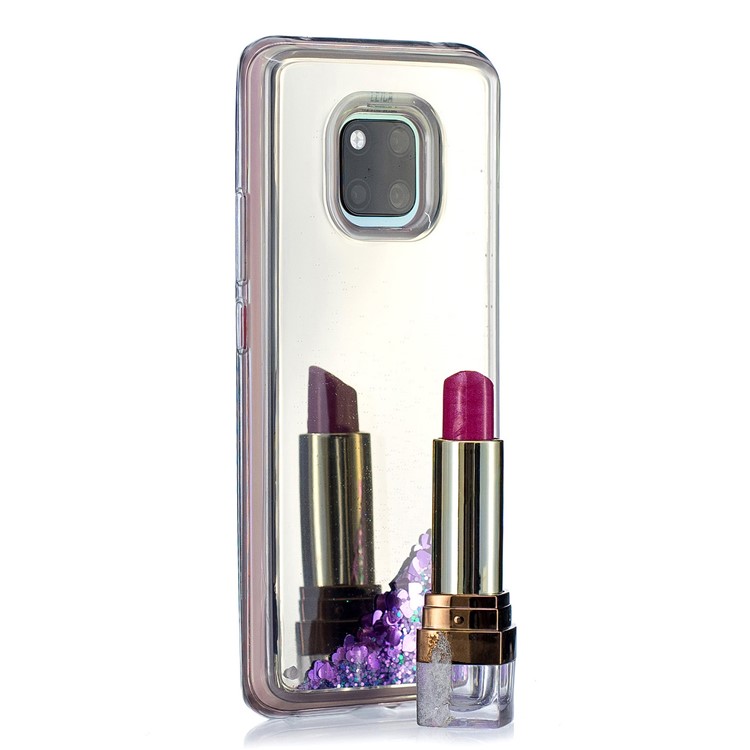 Glitter Dynamic Quicksand Mirror Surface TPU Mobile Phone Shell Case for Huawei Mate 20 Pro - Purple-6