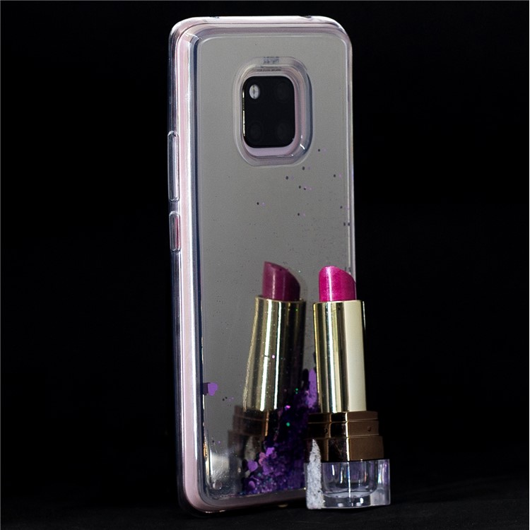 Glitter Dynamic Quicksand Mirror Surface TPU Mobile Phone Shell Case for Huawei Mate 20 Pro - Purple-7