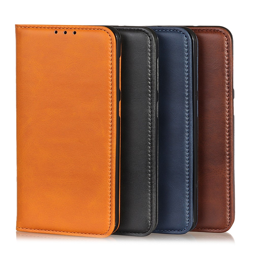 Auto Absorbiert Split Leather Handy Case Für Huawei P30 Lite / Nova 4E. - Schwarz