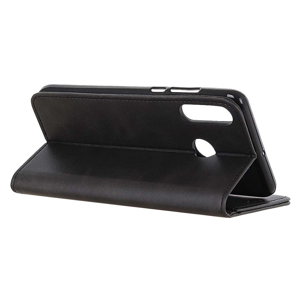 Auto Absorbiert Split Leather Handy Case Für Huawei P30 Lite / Nova 4E. - Schwarz