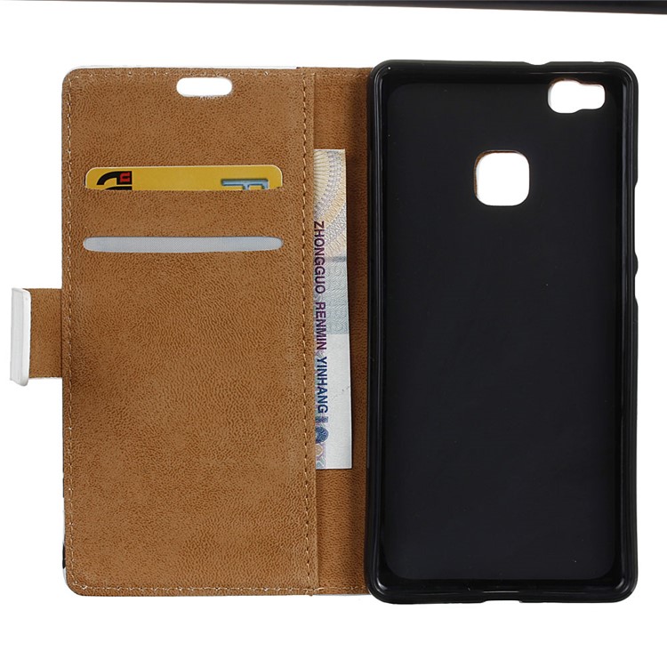 Leather Wallet Stand Case for Huawei P9 Lite - Cat Playing with Hat-4