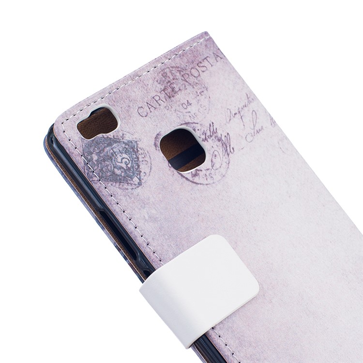 Leather Wallet Stand Case for Huawei P9 Lite - Cat Playing with Hat-7