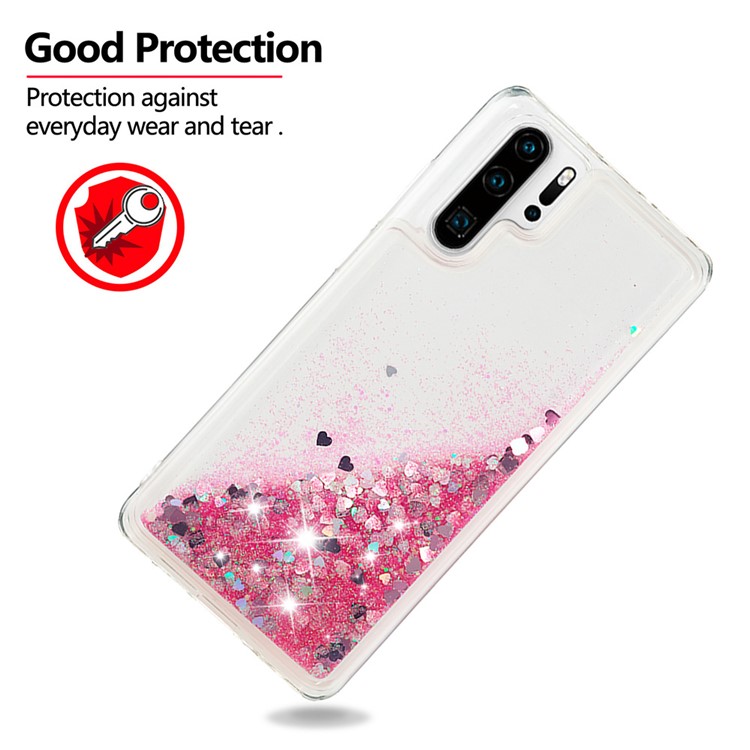 Dynamic Quicksand Shock-absorbing TPU Protection Mobile Phone Shell for Huawei P30 Pro - Pink-3
