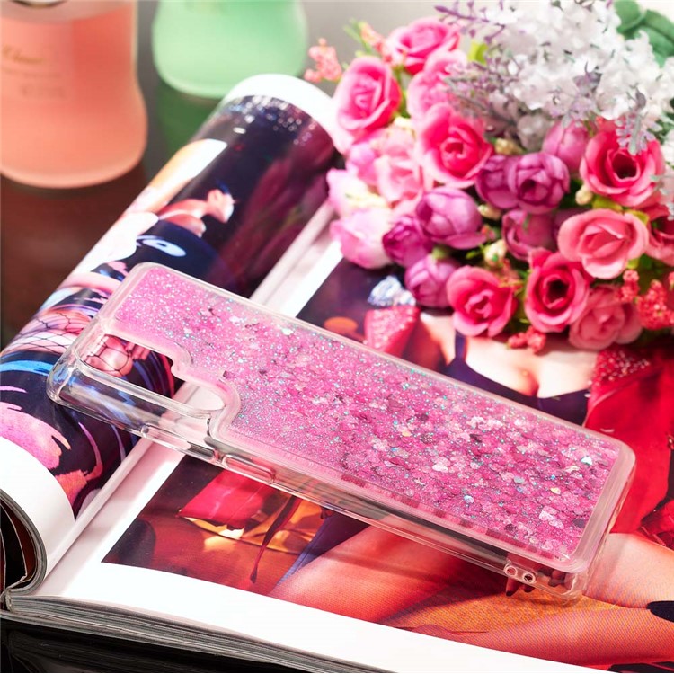Dynamic Quicksand Shock-absorbing TPU Protection Mobile Phone Shell for Huawei P30 Pro - Pink-6