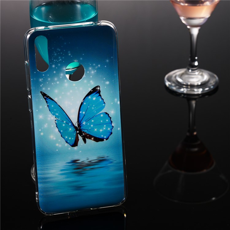 Noctilucent IMD TPU Case for Huawei Y7 (2019) / Y7 Pro (2019) / Enjoy 9 - Blue Butterfly-5