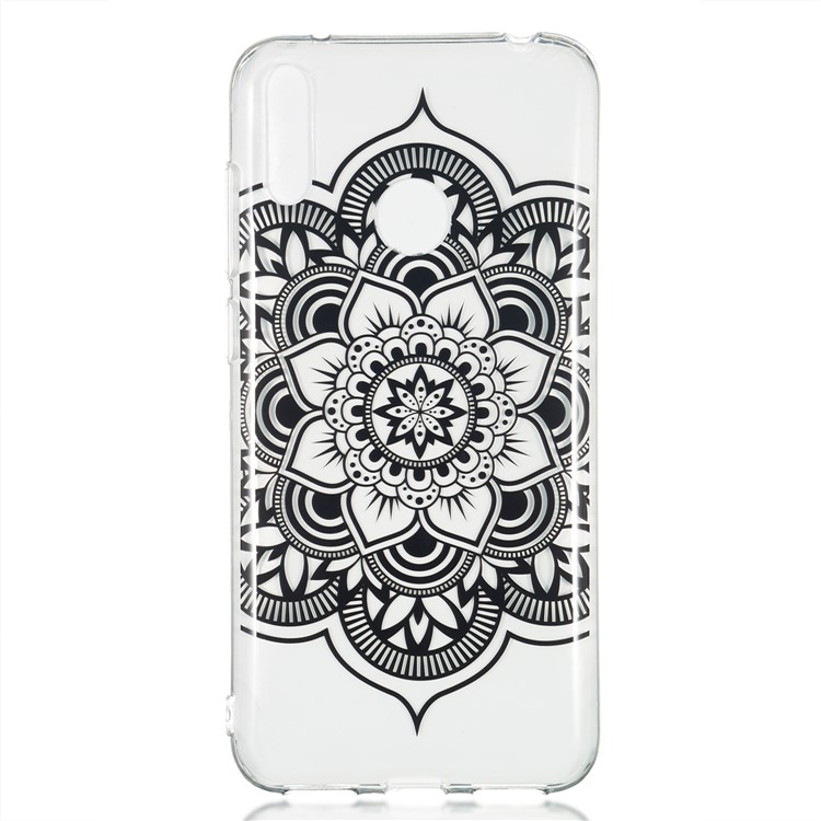 Pattern Printing IMD TPU Case for Huawei Y7 (2019) / Y7 Pro (2019) / Enjoy 9 - Henna Flower-2