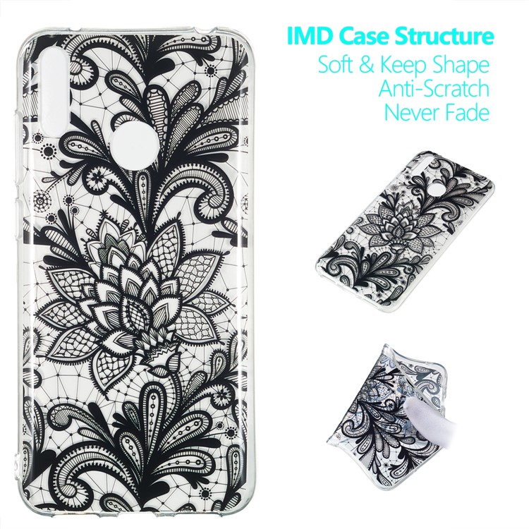 Pattern Printing IMD TPU Case for Huawei Y7 (2019) / Y7 Pro (2019) / Enjoy 9 - Lace Flower-1