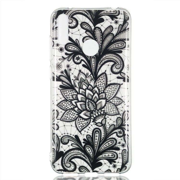 Pattern Printing IMD TPU Case for Huawei Y7 (2019) / Y7 Pro (2019) / Enjoy 9 - Lace Flower-2