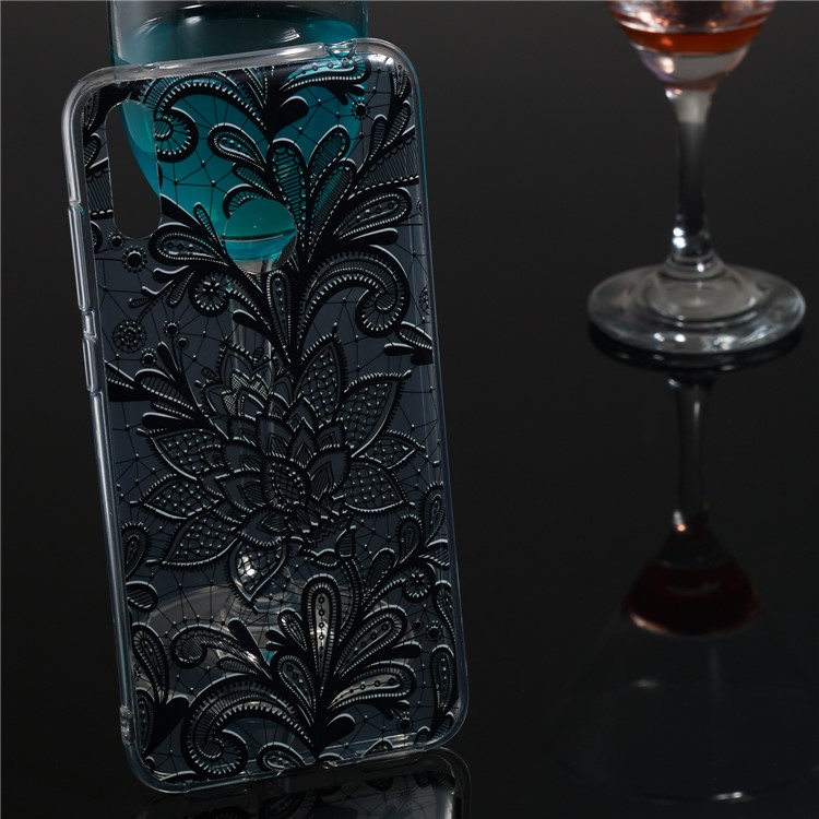 Pattern Printing IMD TPU Case for Huawei Y7 (2019) / Y7 Pro (2019) / Enjoy 9 - Lace Flower-5