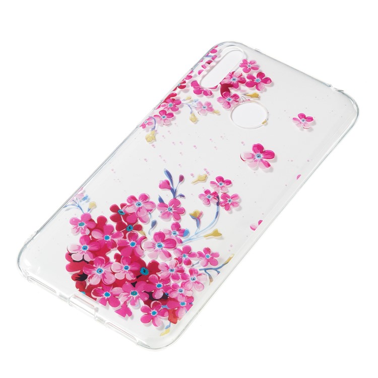 Pattern Printing IMD TPU Case for Huawei Y7 (2019) / Y7 Pro (2019) / Enjoy 9 - Pink Flower-3