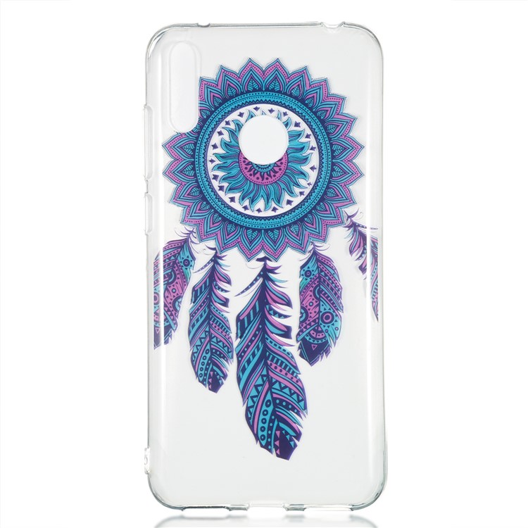 Pattern Printing IMD TPU Case for Huawei Y7 (2019) / Y7 Pro (2019) / Enjoy 9 - Feather Dream Catcher-2