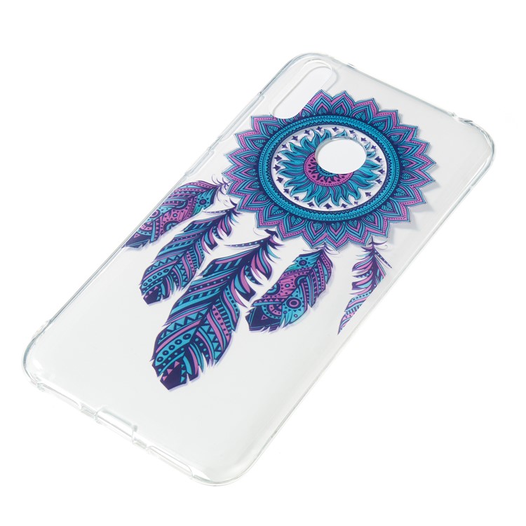 Pattern Printing IMD TPU Case for Huawei Y7 (2019) / Y7 Pro (2019) / Enjoy 9 - Feather Dream Catcher-3