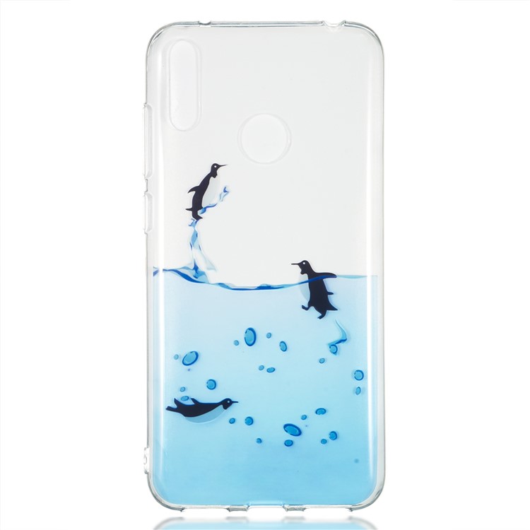 Pattern Printing IMD TPU Case for Huawei Y7 (2019) / Y7 Pro (2019) / Enjoy 9 - Penguin-2