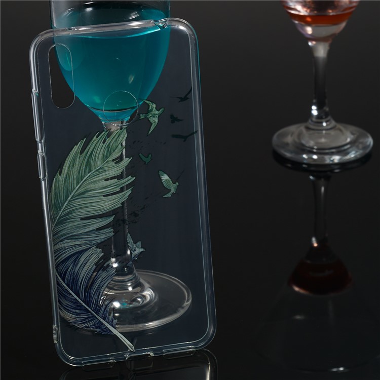 Pattern Printing IMD TPU Case for Huawei Y7 (2019) / Y7 Pro (2019) / Enjoy 9 - Feather and Bird-5