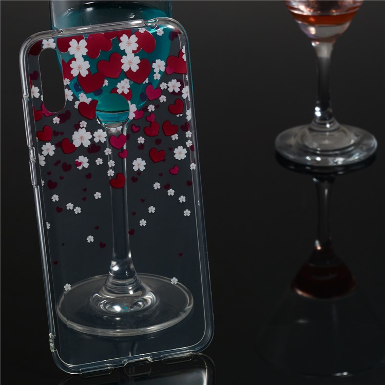 Padrão De Impressão IMD Caso TPU Para Huawei Y7 (2019) / Y7 Pro (2019) / Aproveite 9 - Corações E Flores-5