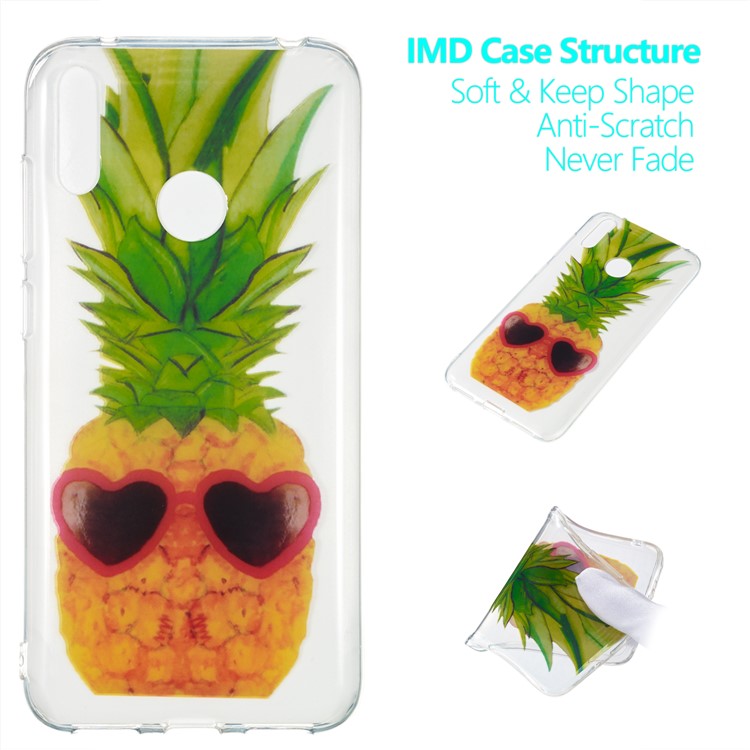 Pattern Printing IMD TPU Case for Huawei Y7 (2019) / Y7 Pro (2019) / Enjoy 9 - Pineapple-1