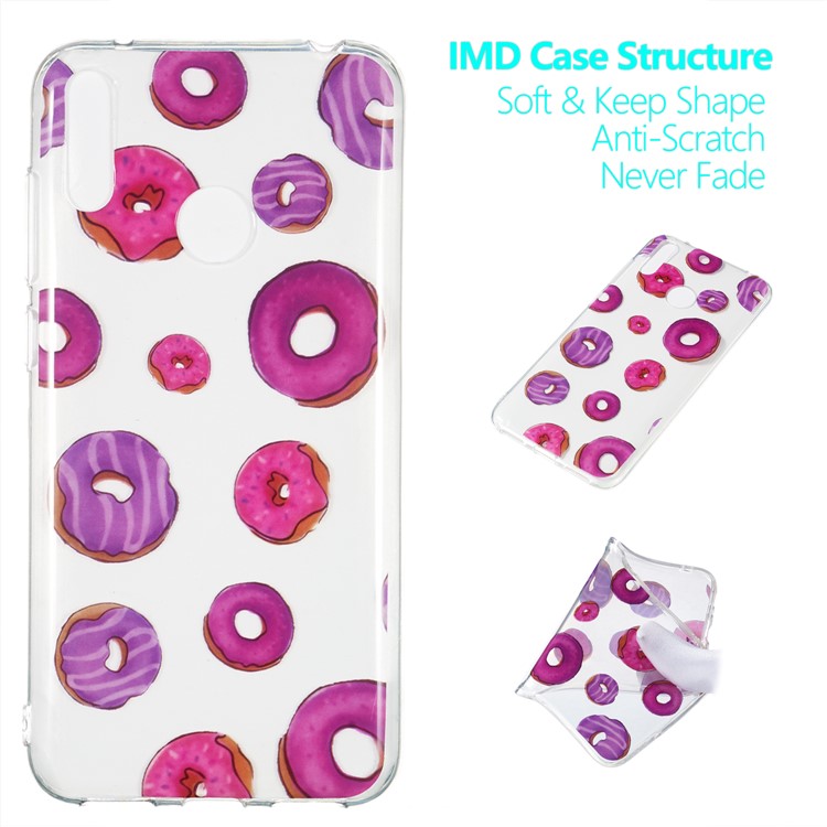 Pattern Printing IMD TPU Case for Huawei Y7 (2019) / Y7 Pro (2019) / Enjoy 9 - Doughnuts-1