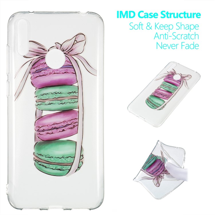 Pattern Printing IMD TPU Case for Huawei Y7 (2019) / Y7 Pro (2019) / Enjoy 9 - Macarons-1