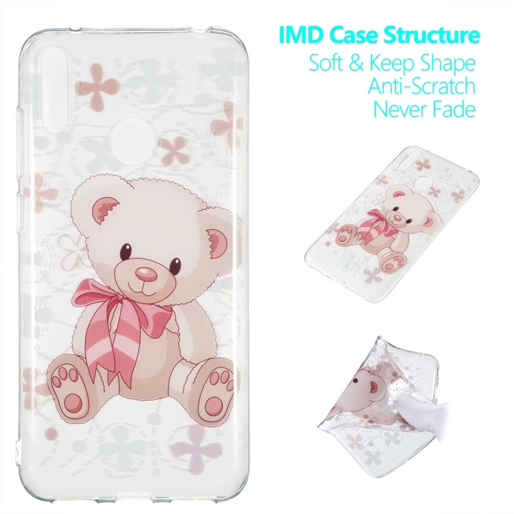 Pattern Printing IMD TPU Case for Huawei Y7 (2019) / Y7 Pro (2019) / Enjoy 9 - Bear-1
