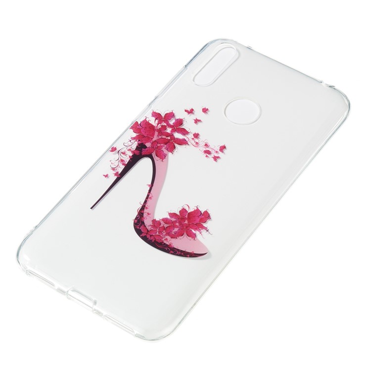 Pattern Printing IMD TPU Case for Huawei Y7 (2019) / Y7 Pro (2019) / Enjoy 9 - Flowered High-heel Shoe-3