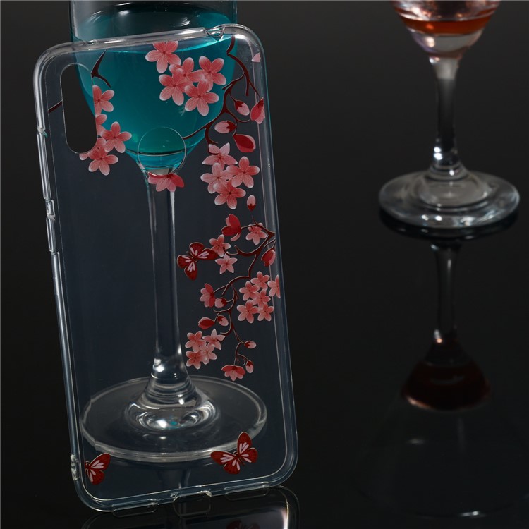 Pattern Printing IMD TPU Case for Huawei Y7 (2019) / Y7 Pro (2019) / Enjoy 9 - Butterfly and Flower-5