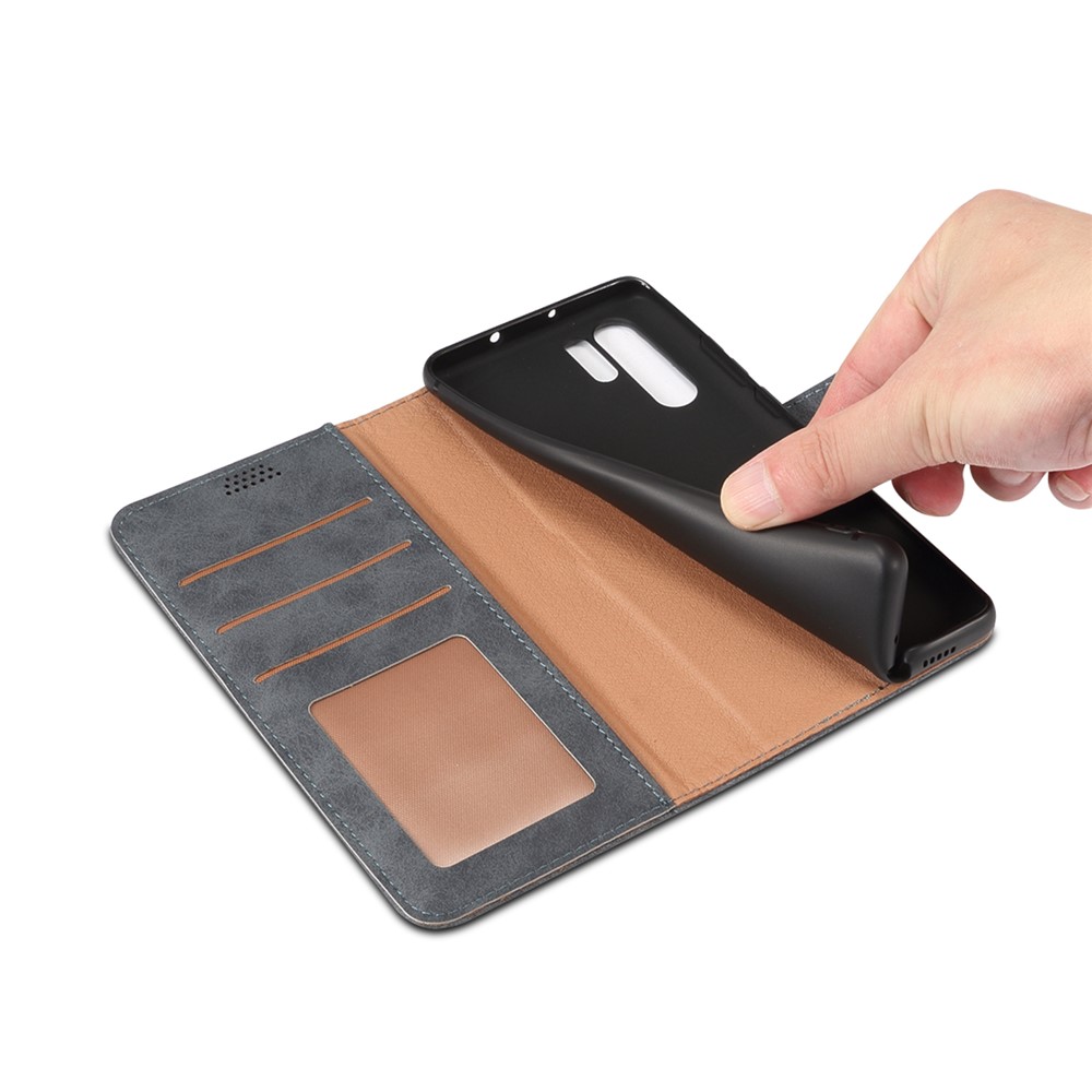 PU Leather Wallet Stand Case for Huawei P30 Pro - Grey-5