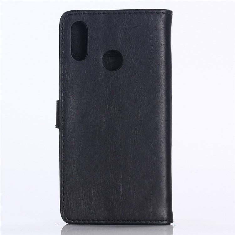 Crazy Horse Wallet Leather Stand Case for Huawei Y6 (2019) - Black-2