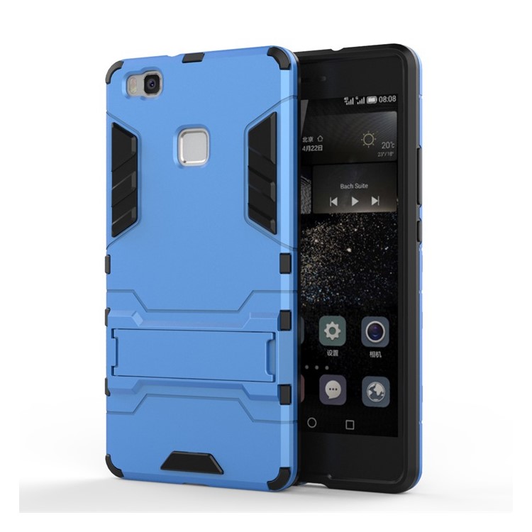 For Huawei P9 Lite Cool Kickstand PC + TPU Hybrid Phone Cover - Baby Blue-1